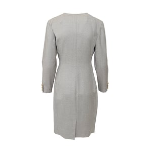 Valentino Miss V Wol Jurk met Schildpadknopen - '90s
