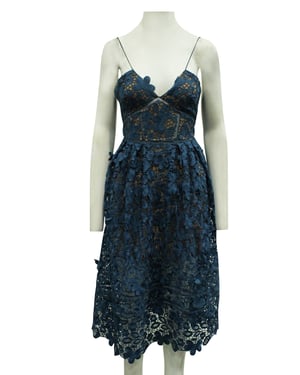 Blue Lace Cocktail Dress