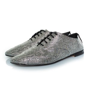 Saint Laurent Derby med snörning och strass