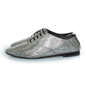 Saint Laurent Derby med snörning och strass