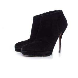 Gucci Black suede platform ankle boots