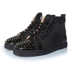 Christian Louboutin glitter high top spike trainers