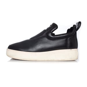 Celine Black leather slip on sneakers