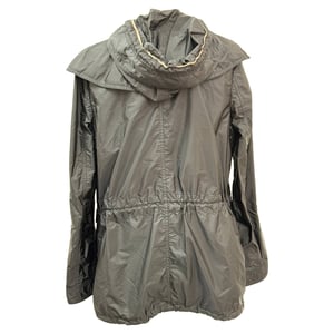 Burberry Brit Hooded Rain Jacket in Black Polyamide