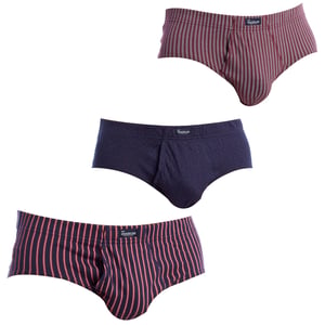 Pack of 3 Men's Essential Print Briefs with Opening A0090