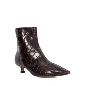 Dune Ladies Odore - Leather Kitten Heel Ankle Boots