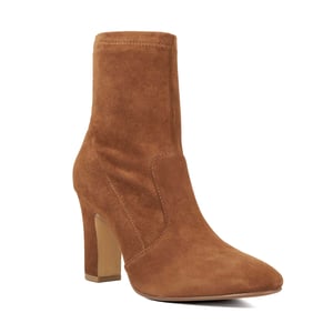 Dune Ladies Optilly - Almond Toe Block Heel Sock Boots