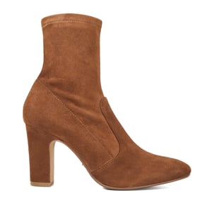 Dune Ladies Optilly - Almond Toe Block Heel Sock Boots