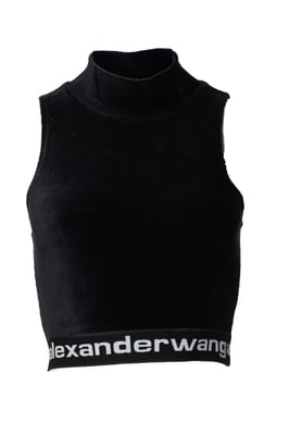 Alexander Wang Ärmlös, stretchig manschett med hög halsringning
