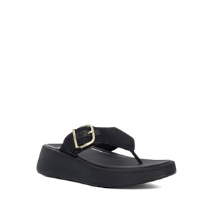 Fitflop Ladies F-Mode Shimmerl - Buckle Detail Thong Wedge Sandals