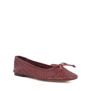 Dune Ladies Heat - Woven Leather Bow Detail Ballet Pumps