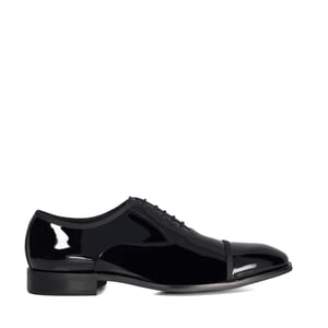 Dune Mens Shuffle Wf - Wide Fit Patent Oxford Toe Cap Shoes