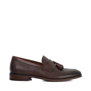 Dune Mens Showman - Leather Textured Tassel Formal Shoes