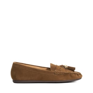 Dune Ladies Geen - Leather Tassel Trim Loafers