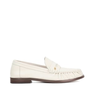Dune Ladies Grisella - Leather Slip On Ruched Toe Loafers