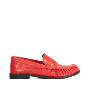 Dune Ladies Grisella - Leather Slip On Ruched Toe Loafers