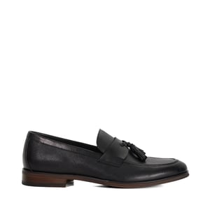 Dune Mens Showman - Leather Textured Tassel Formal Shoes
