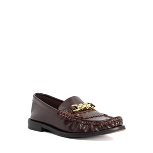 Dune Ladies Granules - Leather Gold Chain Trim Fringed Loafer