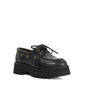 Dune Ladies Griffyn - Leather Round Toe Boat Shoes