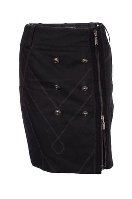 Christian Dior quiltad kjol med dragkedja