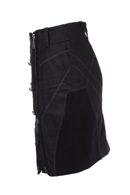 Christian Dior quiltad kjol med dragkedja