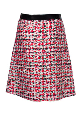 Louis Vuitton tweed-omlottkjol