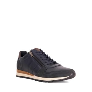 Dune Mens Thame - Zip Up Leather Trainers