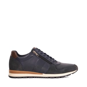 Dune Mens Thame - Zip Up Leather Trainers