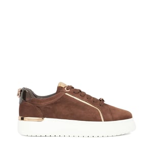 Dune Ladies Emmelino - Suede Lace Up Chunky Trainers