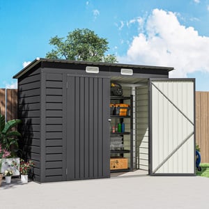 4goodz Gereedschapsschuur metaal met dubbele deuren 249x121x183cm -