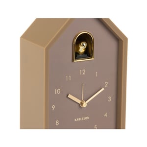 Karlsson wekker modern cuckoo oro mocha brown