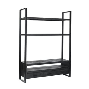 Livingfurn tv meubel norris high 200x150x45 cm mangohout / gecoat staal
