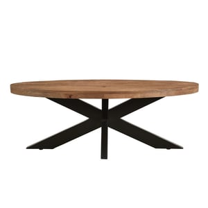 Livingfurn salontafel sturdy ovaal 70x130x45cm mangohout