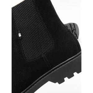 Ombre Italian style heren schoenen zwart suede italia moda
