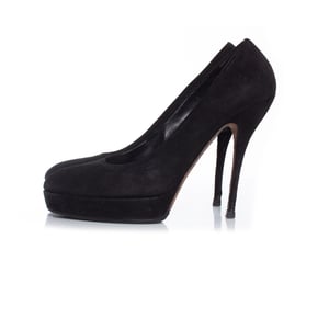 Gucci zwarte suède plateau pumps