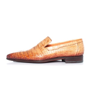 Santoni alligatorleren loafers