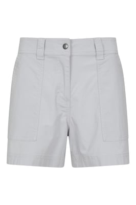 'Coast' Women's Shorty Shorts with Multiple Pockets Breathable Summer Bottoms Light Grey