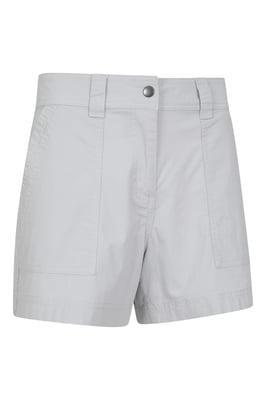 'Coast' Women's Shorty Shorts with Multiple Pockets Breathable Summer Bottoms Light Grey