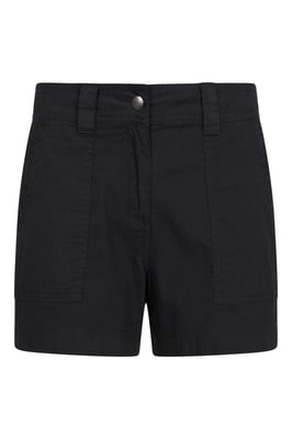 'Coast' Women's Shorty Shorts with Multiple Pockets Breathable Summer Bottoms Black