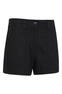 'Coast' Women's Shorty Shorts with Multiple Pockets Breathable Summer Bottoms Black