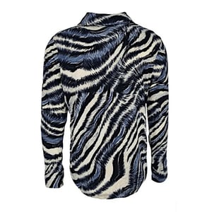 FOS Amsterdam Blouse olivia zebra big grijs
