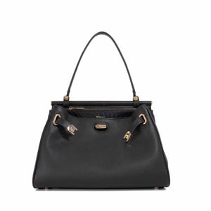 Dune Accessories Dynamic M - Leather Metal Trim Tote Bag