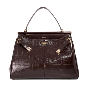 Dune Accessories Dynamic - Leather Metal Trim Tote Bag
