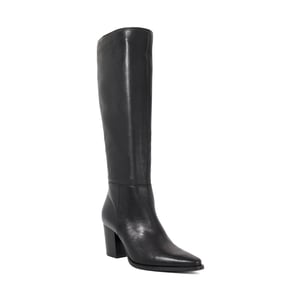 Dune Ladies Tenna - Leather Block Heel Knee High Boots