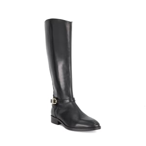 Dune Ladies Talias - Leather Metal Buckle Knee High Boots