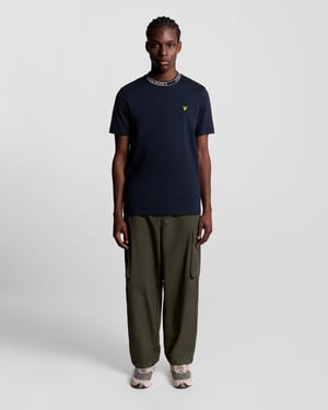 Collar Logo Ribbed T-Shirt