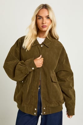 Oversized Faux Suede Jacket