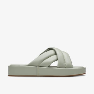 Alda Glide Light Green Lea Sandalen