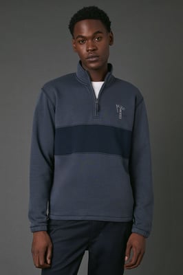 Navy Lighthouse Half Zip Jumper