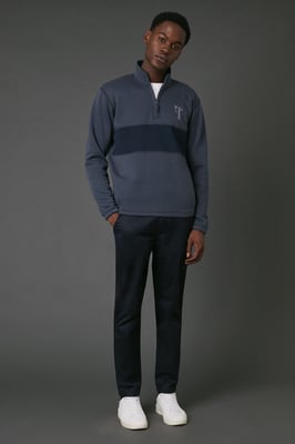 Navy Lighthouse Half Zip Jumper